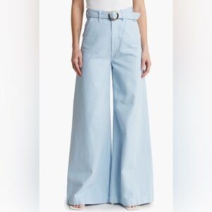 MOTHER sugar cone prep wide leg pants baby blue